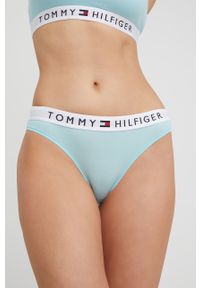 TOMMY HILFIGER - Tommy Hilfiger Figi z bawełny. Kolor: niebieski. Materiał: bawełna. Wzór: gładki