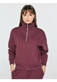 Big-Star - bluza damska z golfem bordowa dariana 604. Typ kołnierza: golf. Kolor: czerwony. Materiał: bawełna, dzianina. Styl: sportowy #4