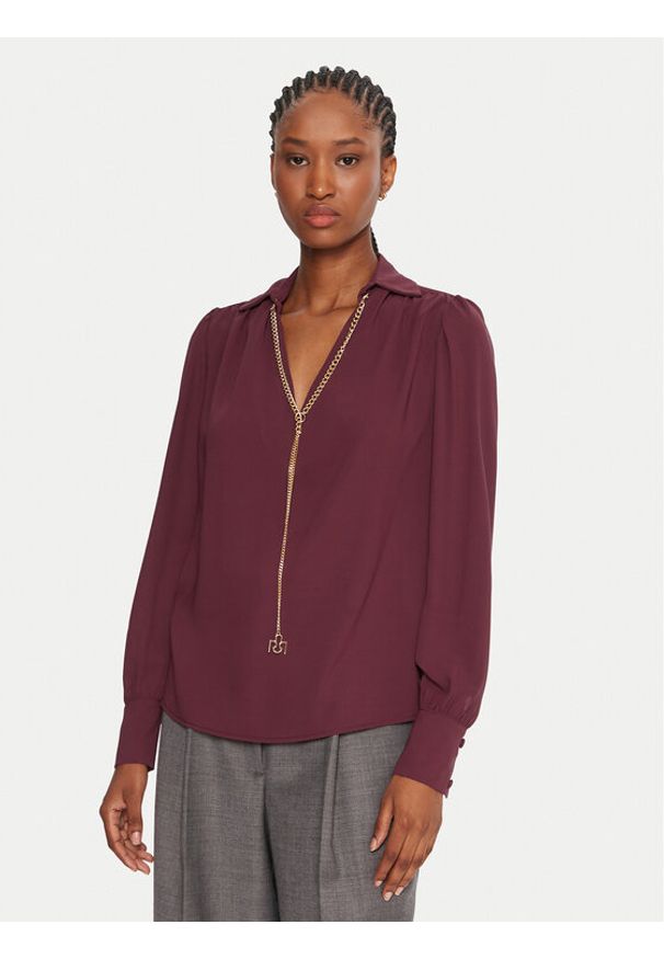 Rinascimento Bluzka CFC0125721003 Bordowy Regular Fit. Kolor: czerwony. Materiał: syntetyk