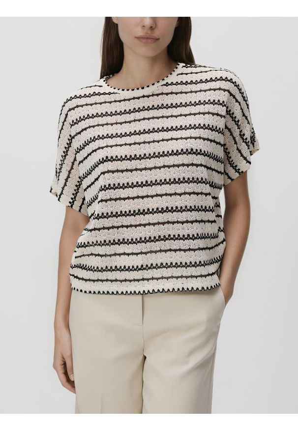 Reserved - Wzorzysta bluzka - wielobarwny. Materiał: dzianina