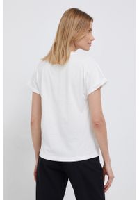 Calvin Klein T-shirt bawełniany kolor biały. Okazja: na co dzień. Kolor: biały. Materiał: bawełna. Wzór: haft. Styl: casual #5