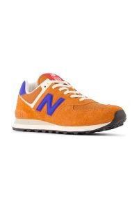New Balance U574BRD Sneakersy męskie. Okazja: na co dzień. Kolor: pomarańczowy. Materiał: dresówka, zamsz, guma. Szerokość cholewki: normalna. Model: New Balance 574 #3