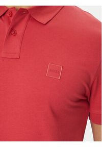 BOSS Polo Passenger 50507803 Czerwony Slim Fit. Typ kołnierza: polo. Kolor: czerwony. Materiał: bawełna #3