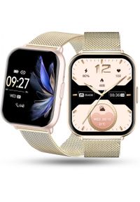 Rubicon - Zegarek Damski SMARTWATCH RUBICON złoty mesh. Rodzaj zegarka: smartwatch. Kolor: złoty. Materiał: mesh