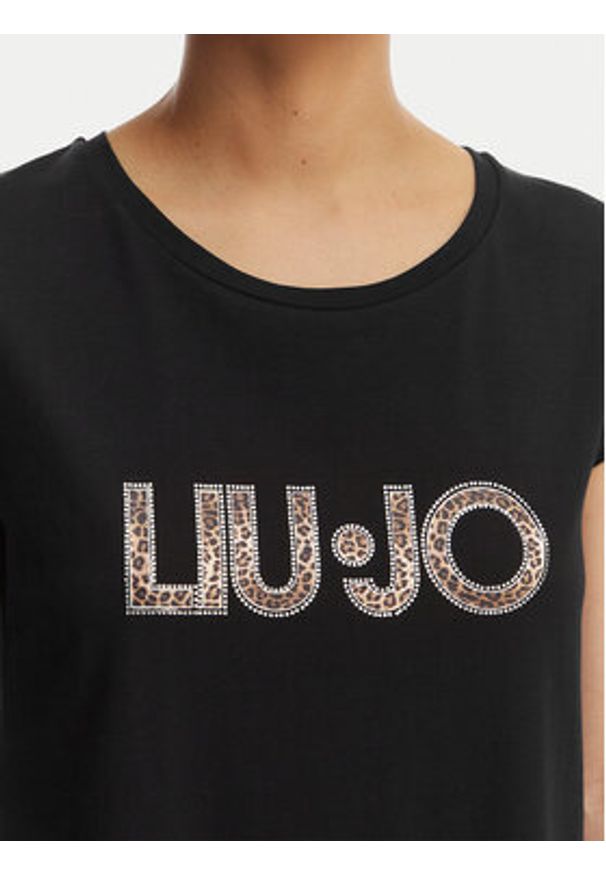 Liu Jo Beachwear Sukienka codzienna VA6212 JS003 Czarny Regular Fit. Okazja: na co dzień. Kolor: czarny. Materiał: bawełna. Typ sukienki: proste. Styl: casual