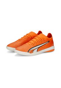 Buty do piłki nożnej męskie Puma ULTRA MATCH IT. Zapięcie: sznurówki. Kolor: biały, niebieski, pomarańczowy, wielokolorowy. Materiał: materiał. Szerokość cholewki: normalna. Sport: piłka nożna #1