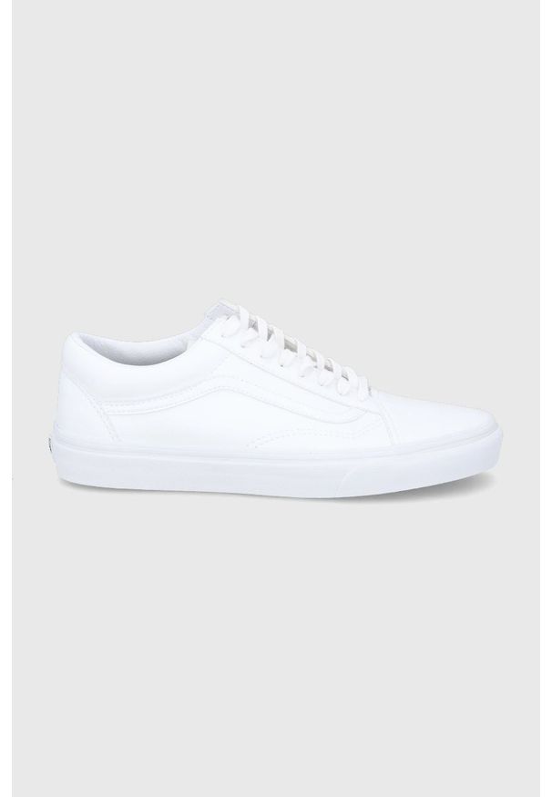 Vans Tenisówki UA Old Skool kolor biały na płaskiej podeszwie. Nosek buta: okrągły. Zapięcie: sznurówki. Kolor: biały. Materiał: guma. Obcas: na płaskiej podeszwie
