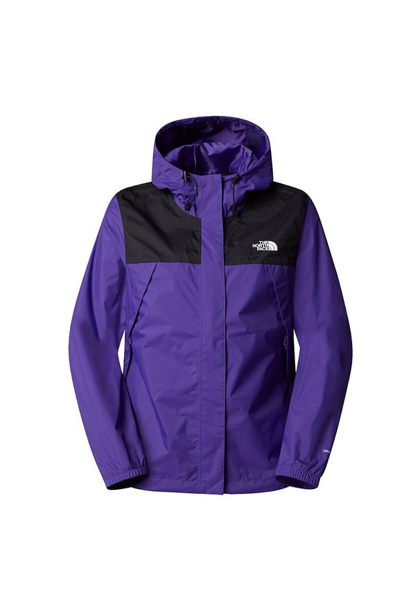 Kurtka The North Face Antora 0A7QEUS961 - fioletowa. Typ kołnierza: kaptur. Kolor: fioletowy. Materiał: materiał, nylon. Styl: sportowy, klasyczny