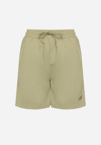 Born2be - Zielone Szorty Bermudy w Sportowym Stylu z Kieszeniami Tezira. Okazja: na spacer. Kolor: zielony. Sezon: lato. Styl: sportowy