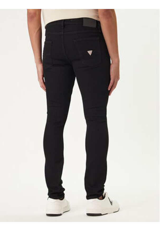 Guess Jeansy Chris M2YA27 D4Q51 Czarny Super Skinny Fit. Kolor: czarny