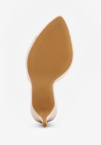 Born2be - Beżowe Eleganckie Klapki VICES na Szpilce Twinkle. Okazja: na imprezę, do pracy, na co dzień. Kolor: beżowy. Obcas: na szpilce. Styl: elegancki #4