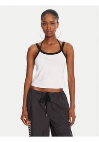 Juicy Couture Top Amira JCWCT225302 Biały Slim Fit. Kolor: biały. Materiał: bawełna