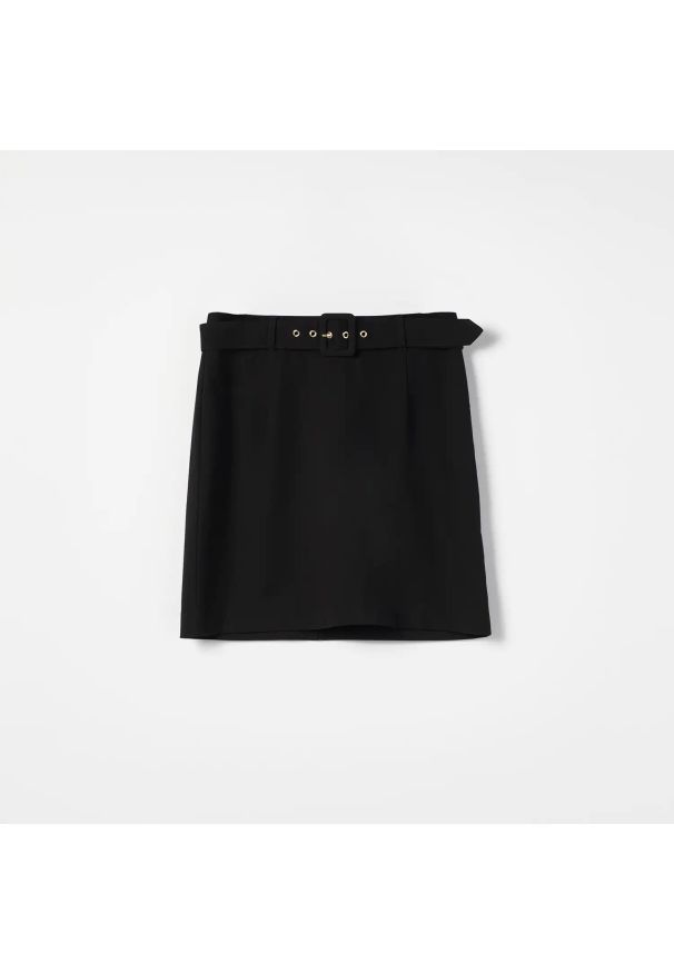 Mohito - Spódnica z paskiem - Czarny. Kolor: czarny
