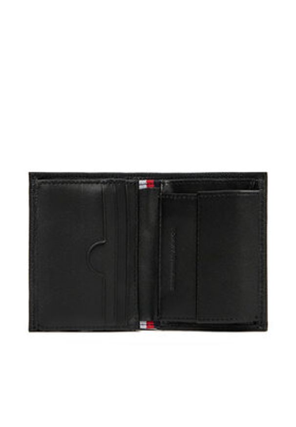 TOMMY HILFIGER - Tommy Hilfiger Duży Portfel Męski Th Flag Trifold AM0AM13521 Czarny. Kolor: czarny. Materiał: skóra