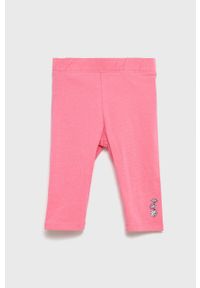 Tom Tailor legginsy dziecięce kolor różowy gładkie. Kolor: różowy. Materiał: bawełna. Wzór: gładki