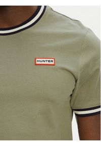 Hunter T-Shirt Eigg Ringer HARM0032251 Khaki Regular Fit. Kolor: brązowy. Materiał: bawełna #3