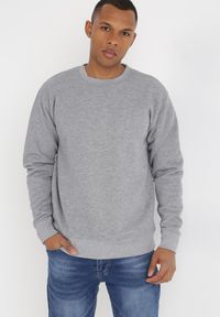 Born2be - Szara Bluza Hypnol. Typ kołnierza: bez kaptura. Kolor: szary. Materiał: jeans, polar, dzianina. Styl: klasyczny #4