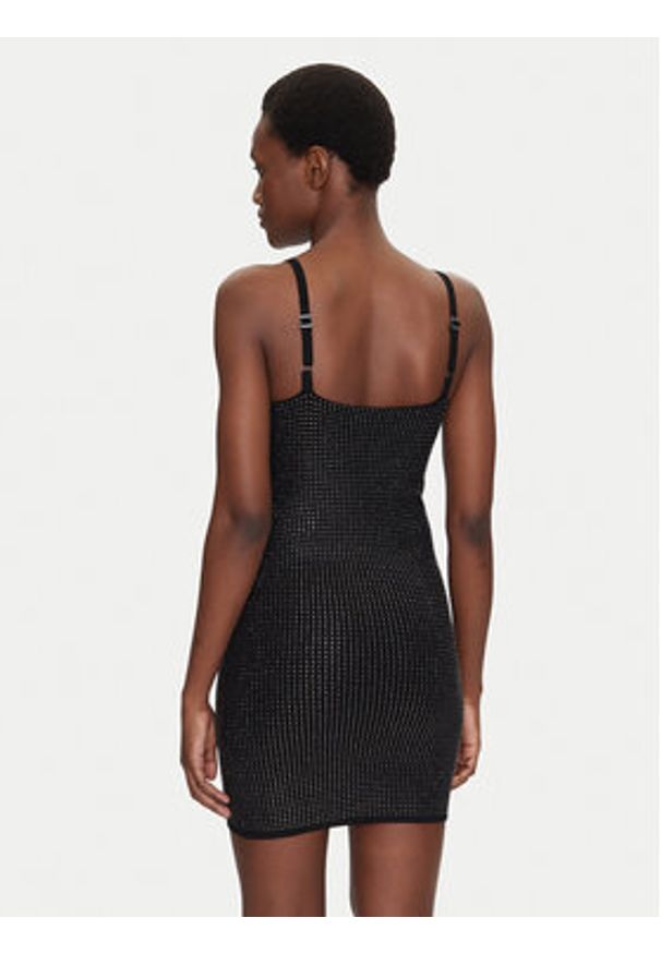 Guess Sukienka dzianinowa W5GK45 Z3MN2 Czarny Regular Fit. Kolor: czarny. Materiał: syntetyk
