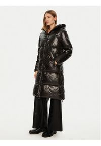 ACCESS FASHION Płaszcz zimowy 44-9109 Czarny Regular Fit. Kolor: czarny. Materiał: syntetyk. Sezon: zima