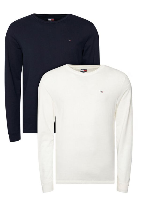 Tommy Jeans Komplet longsleeve DM0DM22148 Granatowy Slim Fit. Kolor: niebieski. Materiał: bawełna. Długość rękawa: długi rękaw