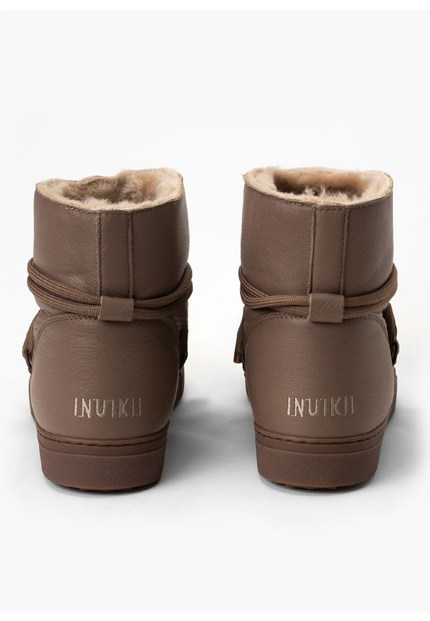 Inuikii - Śniegowce damskie INUIKII FULL LEATHER. Okazja: na co dzień, do pracy, na spacer. Kolor: brązowy. Styl: casual
