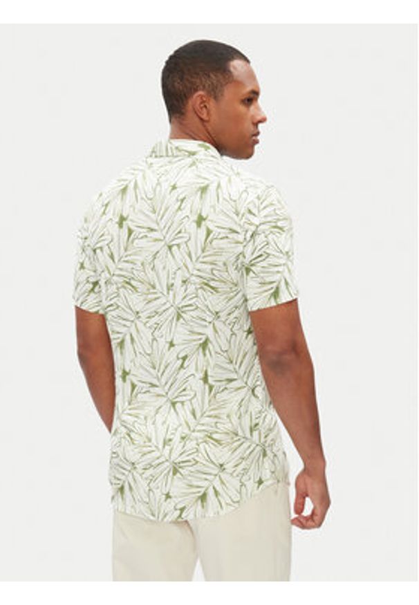 Guess Koszula M5GH75 WD4Z2 Biały Slim Fit. Kolor: biały. Materiał: wiskoza