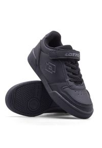 Buty sportowe dziecięce LOTTO TITANIS OC K sneakersy. Kolor: czarny. Sport: turystyka piesza