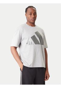 Adidas - adidas T-Shirt JM1707 Szary Loose Fit. Kolor: szary. Materiał: bawełna