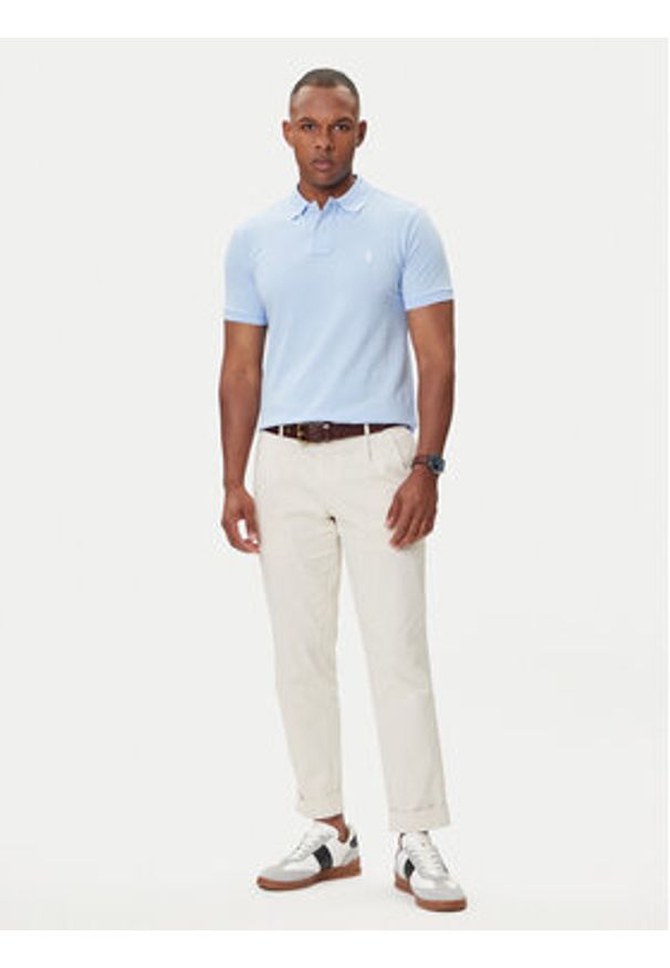 Polo Ralph Lauren Polo Core Replen 710782592 Niebieski Custom Slim Fit. Typ kołnierza: polo. Kolor: niebieski. Materiał: bawełna