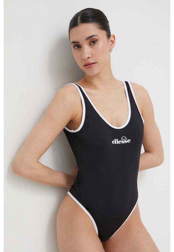 Ellesse jednoczęściowy strój kąpielowy kolor czarny lekko usztywniona miseczka SGR17821-BLACK. Kolor: czarny. Materiał: materiał