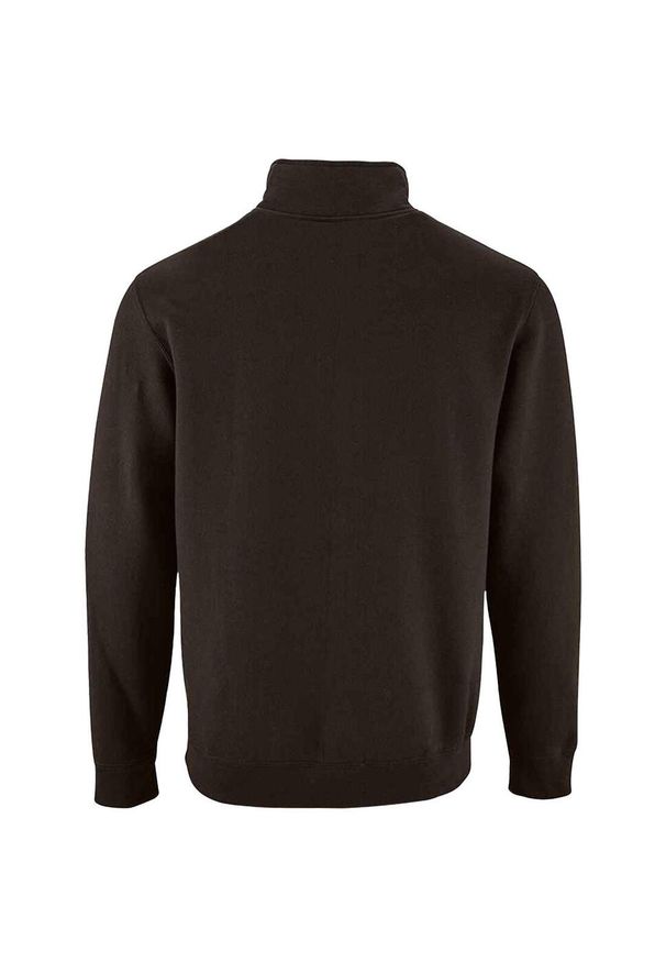 SOL'S - Sweter Męski Stan Zip Z Kołnierzem Stojącym. Kolor: czarny