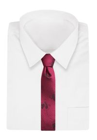 Czerwony Klasyczny Szeroki Krawat -Angelo di Monti- 7 cm, Męski, Wzór Paisley, Elegancki. Kolor: czerwony. Wzór: paisley. Styl: elegancki, klasyczny #2
