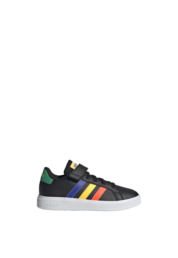 Sneakersy Adidas Original Grand Court 2.0 El Ftwwht/M Dzieci. Kolor: wielokolorowy, niebieski, czarny. Materiał: materiał