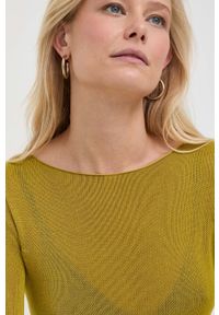 MAX&Co. sweter damski kolor zielony lekki. Okazja: na co dzień. Kolor: zielony. Materiał: dzianina. Długość rękawa: długi rękaw. Długość: długie. Styl: casual #5
