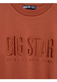 Big-Star - Bluza damska z wyhaftowanym logo BIG STAR pomaraŅczowa Manderina 704. Okazja: na co dzień. Kolor: pomarańczowy. Materiał: jeans, materiał. Styl: casual, klasyczny, elegancki