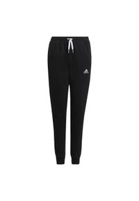 Adidas - Entrada 22 Sweat Pants. Kolor: czarny. Materiał: dresówka, polar