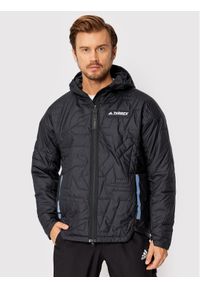 Adidas - Kurtka puchowa adidas. Kolor: czarny. Materiał: syntetyk, puch. Technologia: Primaloft #1