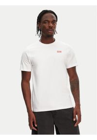 Hunter T-Shirt Raasay Graphic HARM0034251 Biały Regular Fit. Kolor: biały. Materiał: bawełna