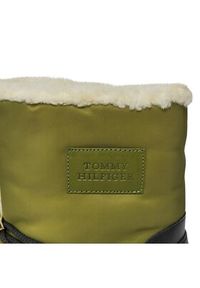 TOMMY HILFIGER - Tommy Hilfiger Śniegowce Tommy Essential Snowboot FW0FW07504 Zielony. Kolor: zielony. Materiał: materiał