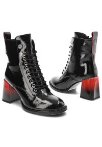 Czarne Botki S.Barski Eleganckie Damskie Buty Na Obcasie. Okazja: na co dzień, na spotkanie biznesowe. Kolor: czarny. Materiał: skóra ekologiczna. Wzór: gładki. Obcas: na obcasie. Styl: elegancki. Wysokość obcasa: średni #8