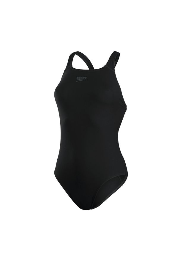 Damski jednoczęściowy kostium kąpielowy Speedo Eco+ Medalist. Kolor: czarny. Materiał: poliester