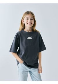 Reserved - T-shirt SmileyWorld® - ciemnoszary. Kolor: szary. Materiał: bawełna #1