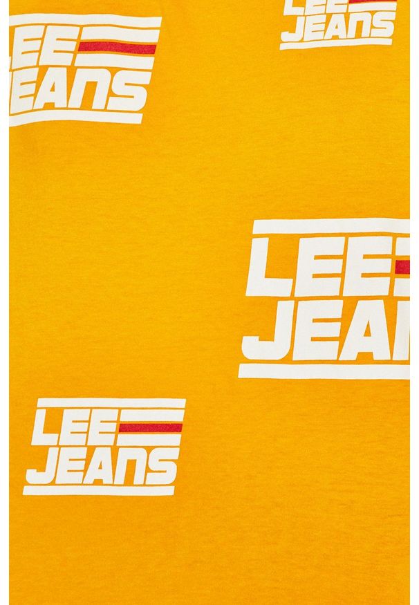 Lee - LEE CROPPED GRAPHIC DAMSKI T-SHIRT KOSZULKA RADIANT YELLOW L44TEPLG 112109987