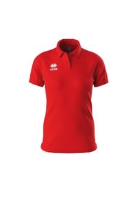 ERREA - Damska koszulka polo Errea Alexis. Typ kołnierza: polo. Kolor: czerwony. Materiał: poliester. Styl: elegancki, sportowy, wakacyjny #1