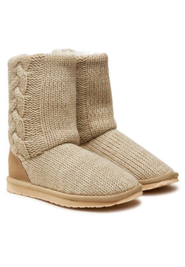 EMU Australia Kapcie Bartle W13142 Écru. Kolor: kremowy. Materiał: materiał, wełna