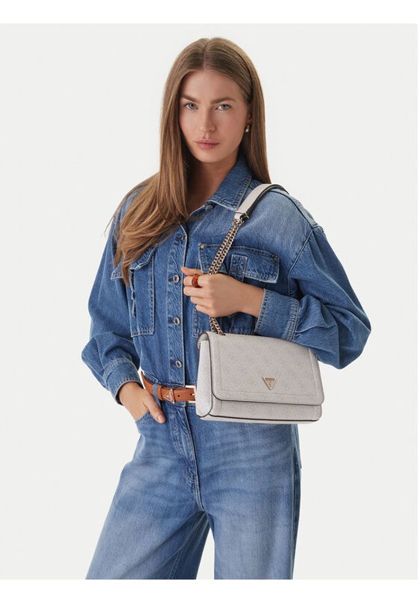 Guess Torebka Noelle II HWBG96 72210 Kremowy. Kolor: kremowy. Materiał: skórzane