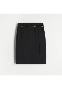 Reserved - Spódnica z paskiem - Czarny. Kolor: czarny #1