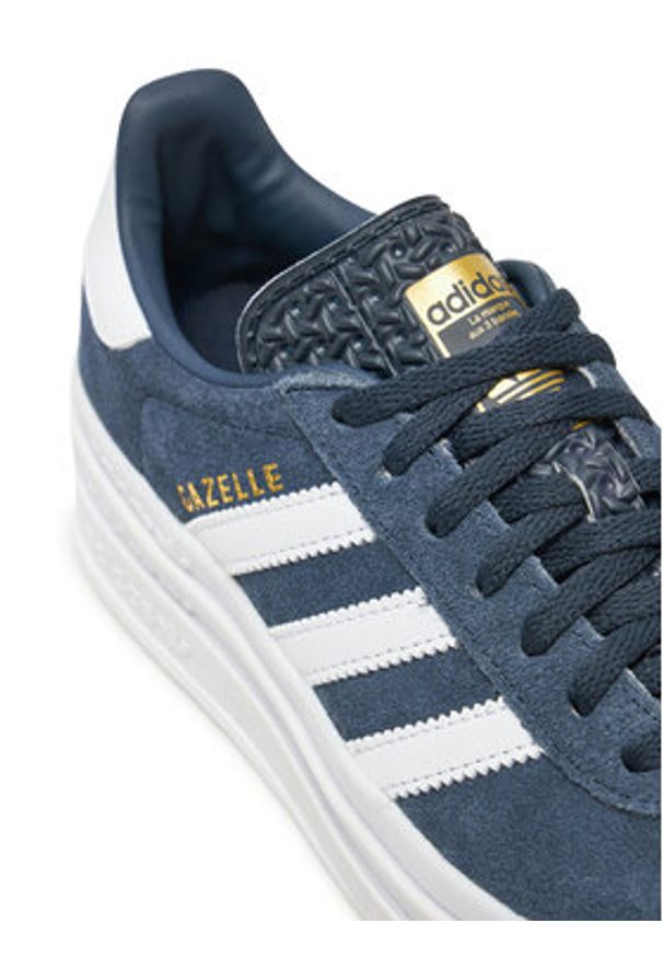 Adidas - adidas Sneakersy Gazelle Bold JQ7405 Granatowy. Kolor: niebieski. Materiał: zamsz, skóra. Model: Adidas Gazelle