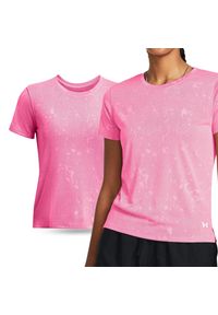 Under Armour - Koszulka fitness damska UNDER ARMOUR 1382435 z krótkim rękawem. Kolor: różowy. Długość rękawa: krótki rękaw. Długość: krótkie. Sport: fitness
