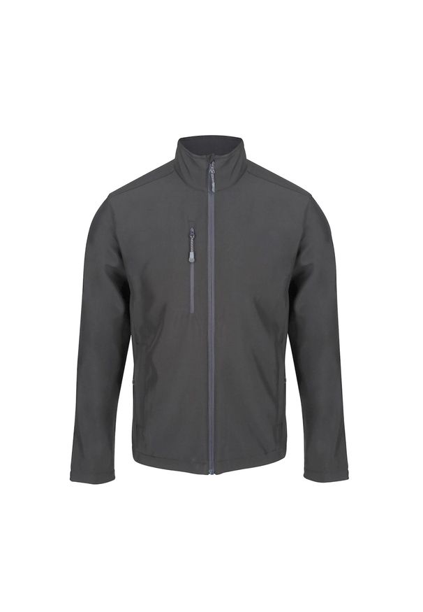 Regatta - Męski Softshell Honestly Made. Kolor: szary. Materiał: softshell. Sport: turystyka piesza